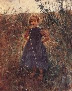 Fritz von Uhde Little Heathland Princess oil painting on canvas